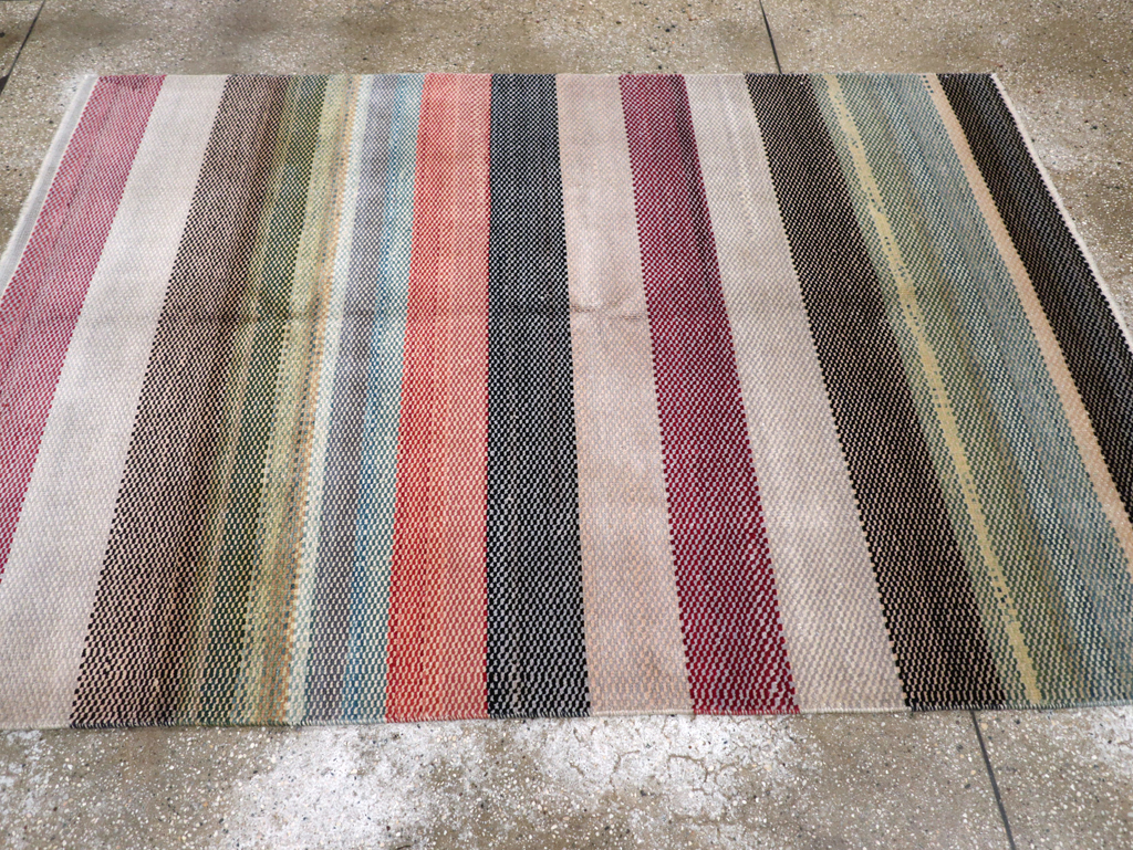 Vintage Persian Malayer Modernist Rug, No.23699 - Galerie Shabab