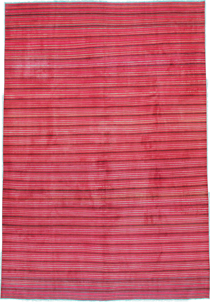 Vintage Persian Kashan Modernist Carpet, No.23700 - Galerie Shabab