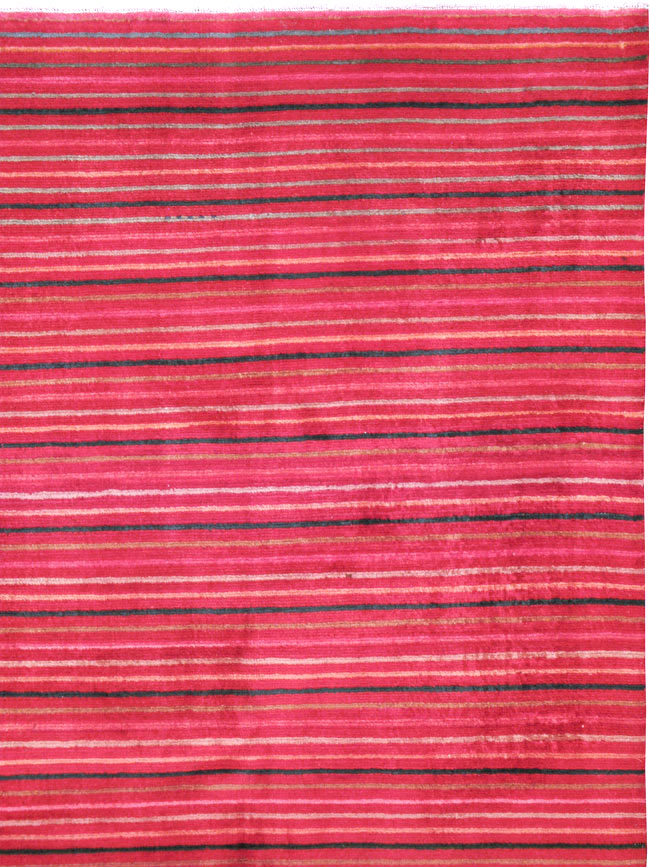 Vintage Persian Kashan Modernist Carpet, No.23700 - Galerie Shabab
