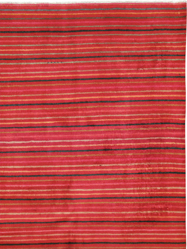 Vintage Persian Kashan Modernist Carpet, No.23700 - Galerie Shabab