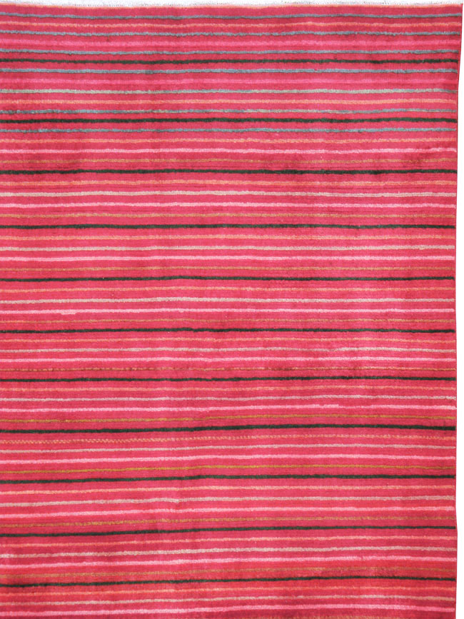 Vintage Persian Kashan Modernist Carpet, No.23700 - Galerie Shabab