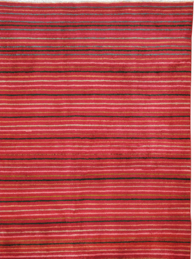 Vintage Persian Kashan Modernist Carpet, No.23700 - Galerie Shabab