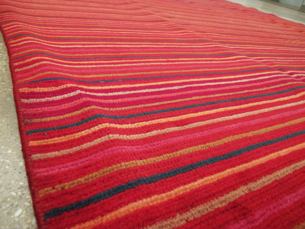 Vintage Persian Kashan Modernist Carpet, No.23700 - Galerie Shabab