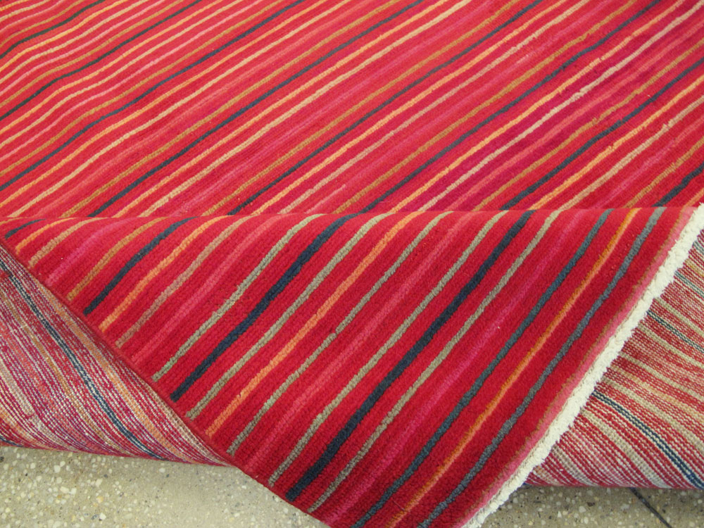 Vintage Persian Kashan Modernist Carpet, No.23700 - Galerie Shabab