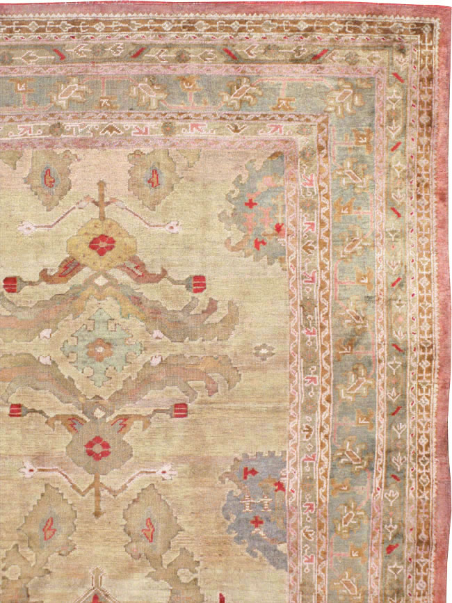 Antique Turkish Oushak Carpet, No.23706 - Galerie Shabab