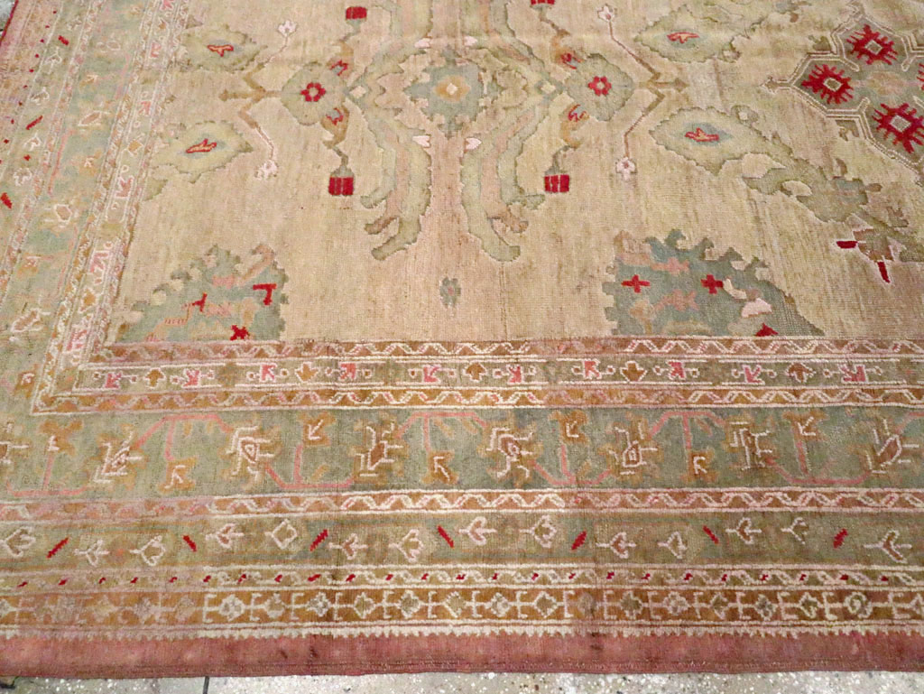 Antique Turkish Oushak Carpet, No.23706 - Galerie Shabab