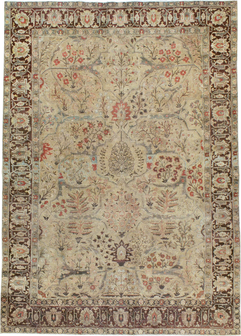 Antique Persian Tabriz Carpet, No.23715 - Galerie Shabab