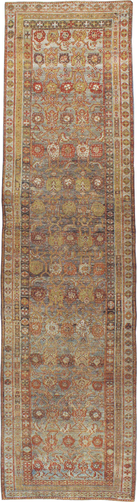 Antique Persian Kurdish Wide Gallery Runner, No.23725 - Galerie Shabab
