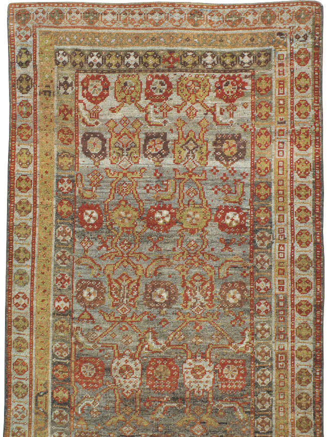 Antique Persian Kurdish Wide Gallery Runner, No.23725 - Galerie Shabab