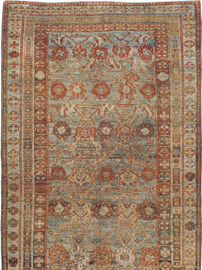 Antique Persian Kurdish Wide Gallery Runner, No.23725 - Galerie Shabab