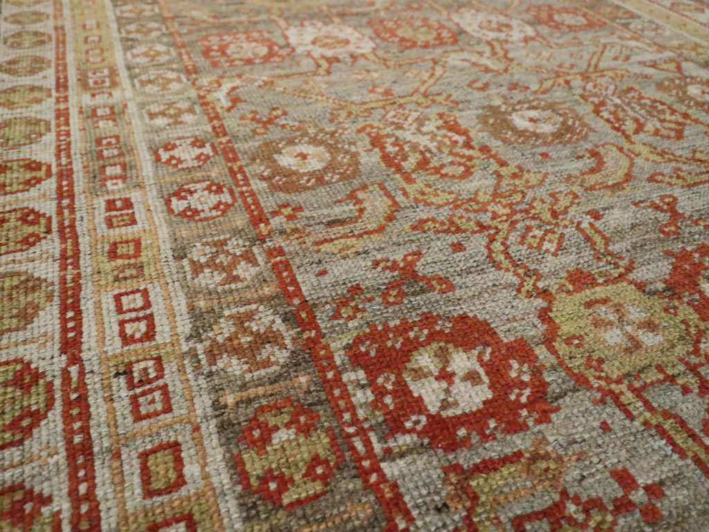Antique Persian Kurdish Wide Gallery Runner, No.23725 - Galerie Shabab