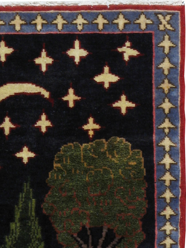 Vintage Persian Tabriz Pictorial Rug (Pair: 1 of 2), No.23727 - Galerie Shabab