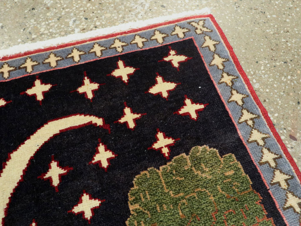 Vintage Persian Tabriz Pictorial Rug (Pair: 1 of 2), No.23727 - Galerie Shabab