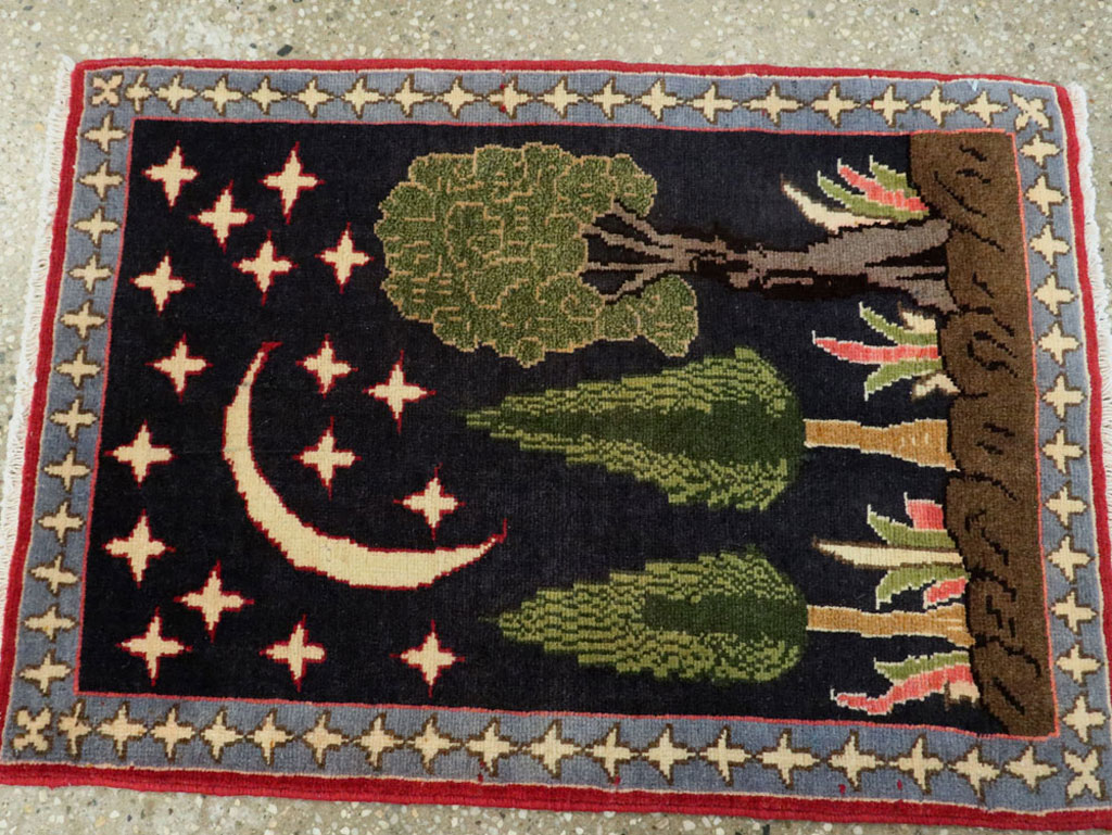 Vintage Persian Tabriz Pictorial Rug (Pair: 2 of 2), No.23728 - Galerie Shabab