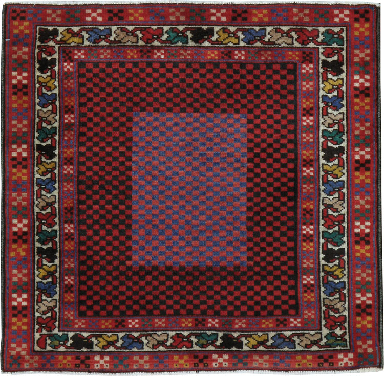 Vintage Persian Malayer Modernist Rug (Pair: 1 of 2), No.23730 - Galerie Shabab