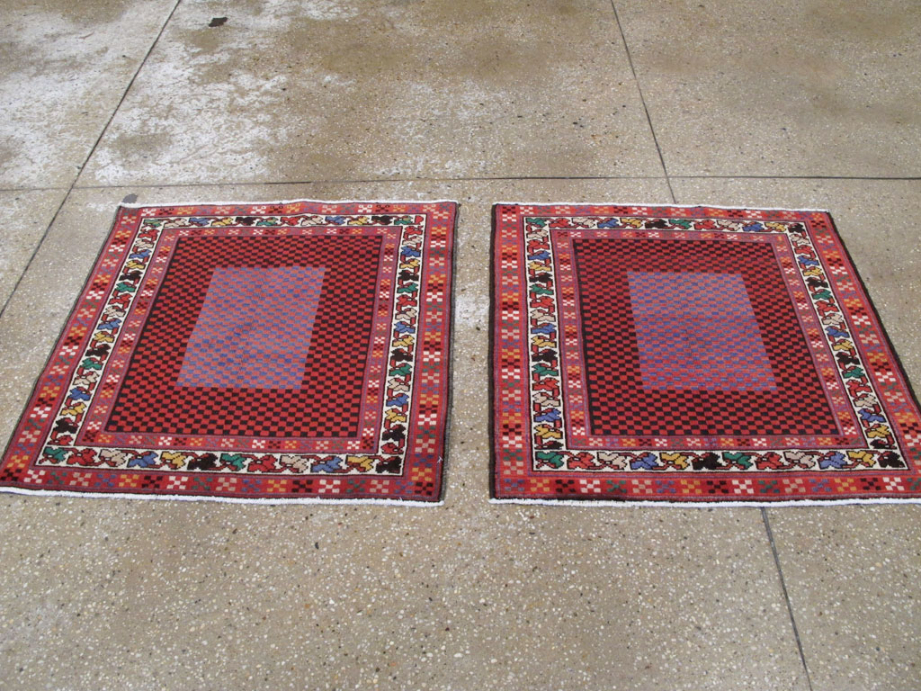 Vintage Persian Malayer Modernist Rug (Pair: 1 of 2), No.23730 - Galerie Shabab