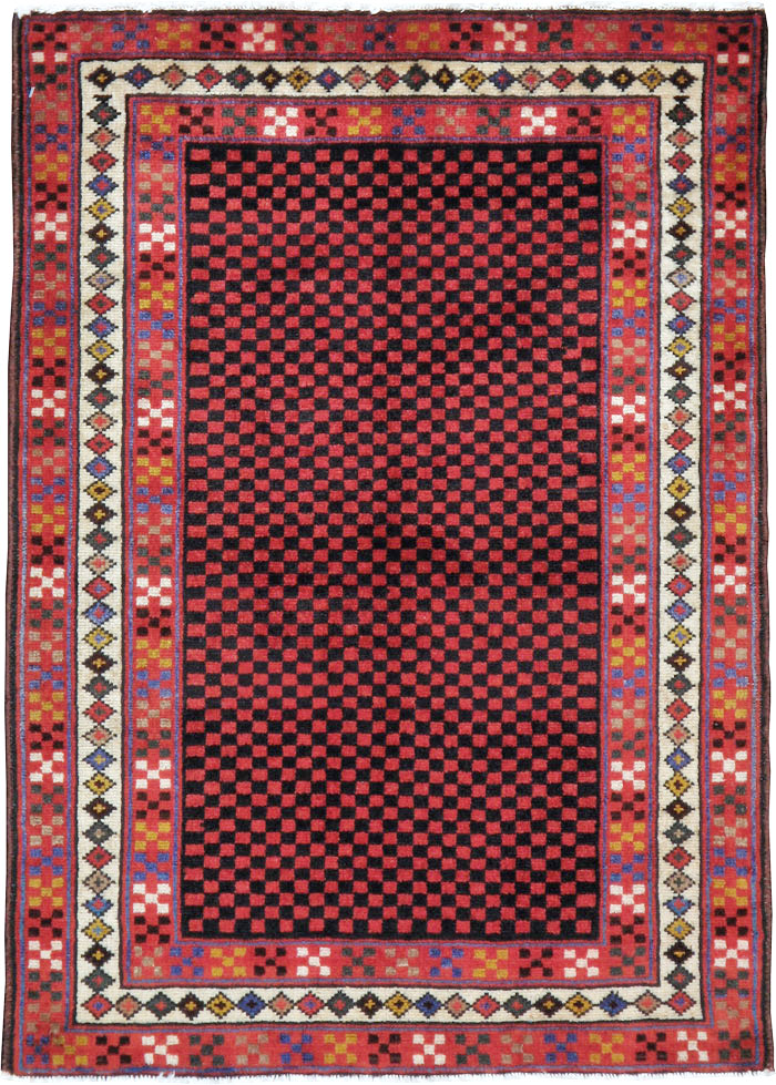 Vintage Persian Malayer Modernist Rug, No.23733 - Galerie Shabab