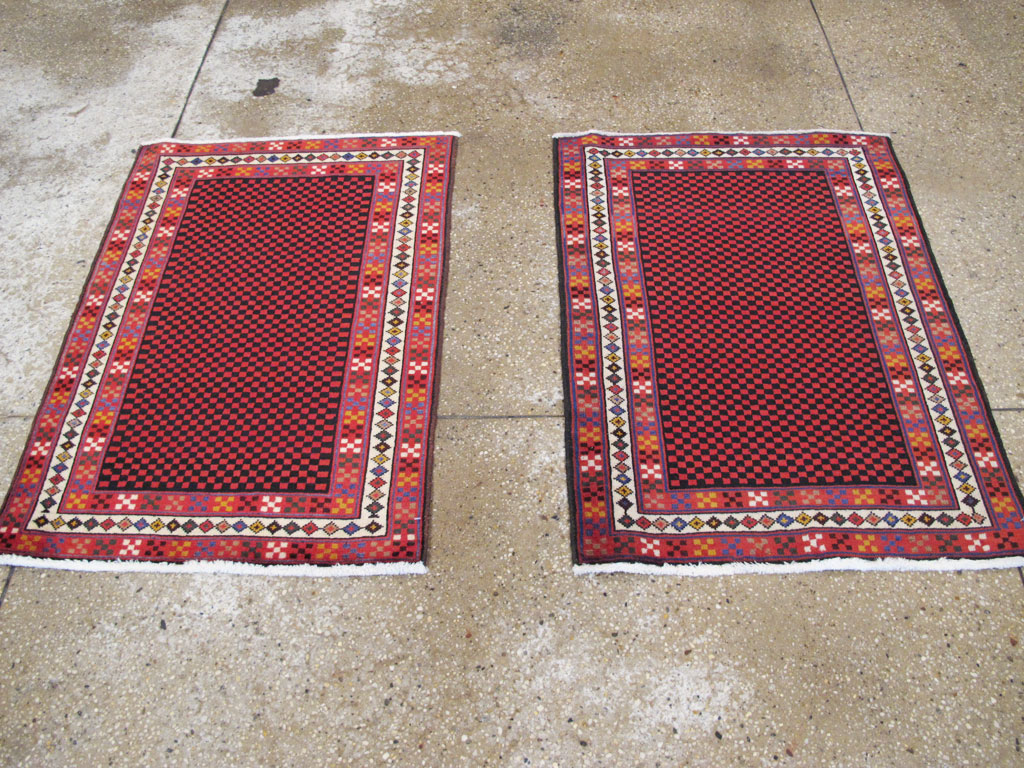 Vintage Persian Malayer Modernist Rug, No.23733 - Galerie Shabab