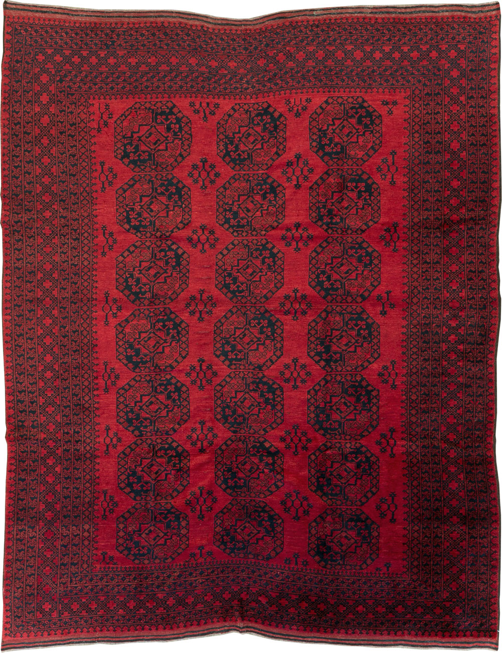 Vintage Central Asian Bokhara Room Size Carpet, No.23750 - Galerie Shabab