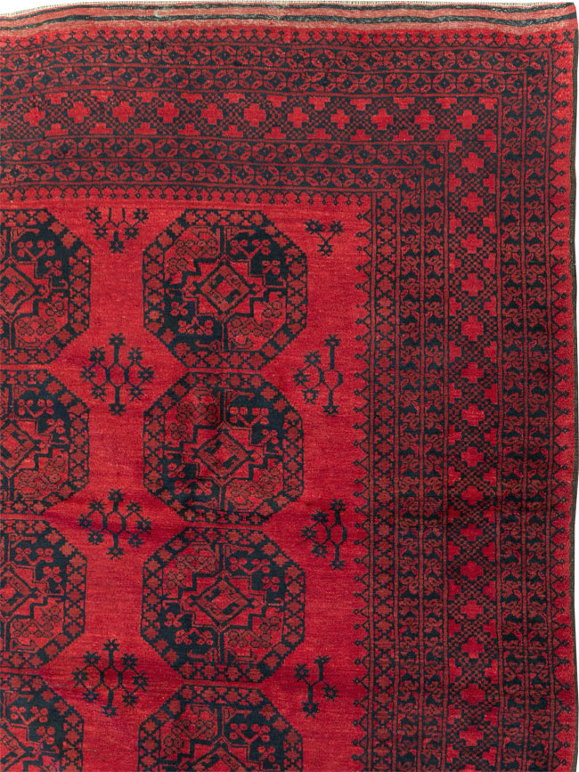 Vintage Central Asian Bokhara Room Size Carpet, No.23750 - Galerie Shabab
