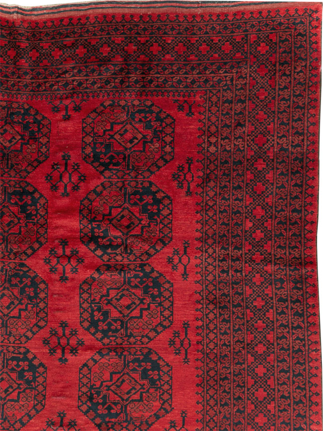 Vintage Central Asian Bokhara Room Size Carpet, No.23750 - Galerie Shabab