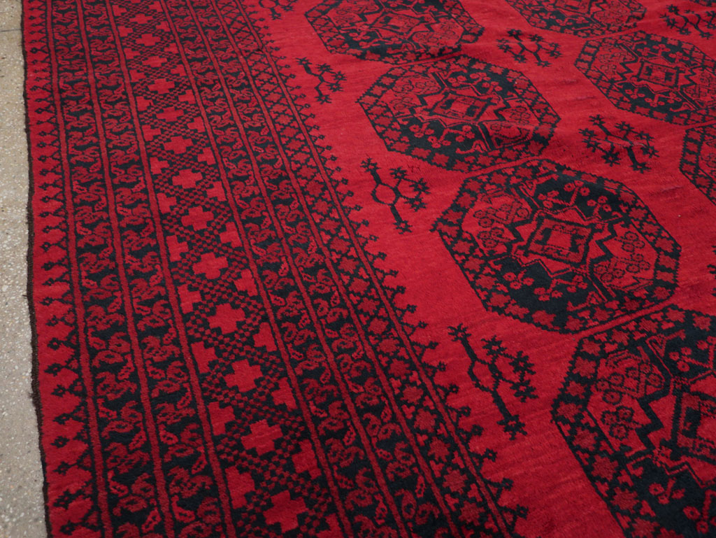 Vintage Central Asian Bokhara Room Size Carpet, No.23750 - Galerie Shabab