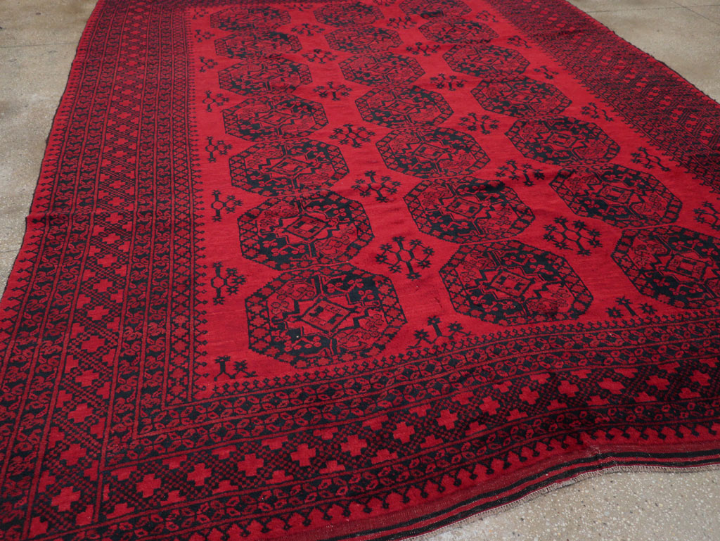 Vintage Central Asian Bokhara Room Size Carpet, No.23750 - Galerie Shabab