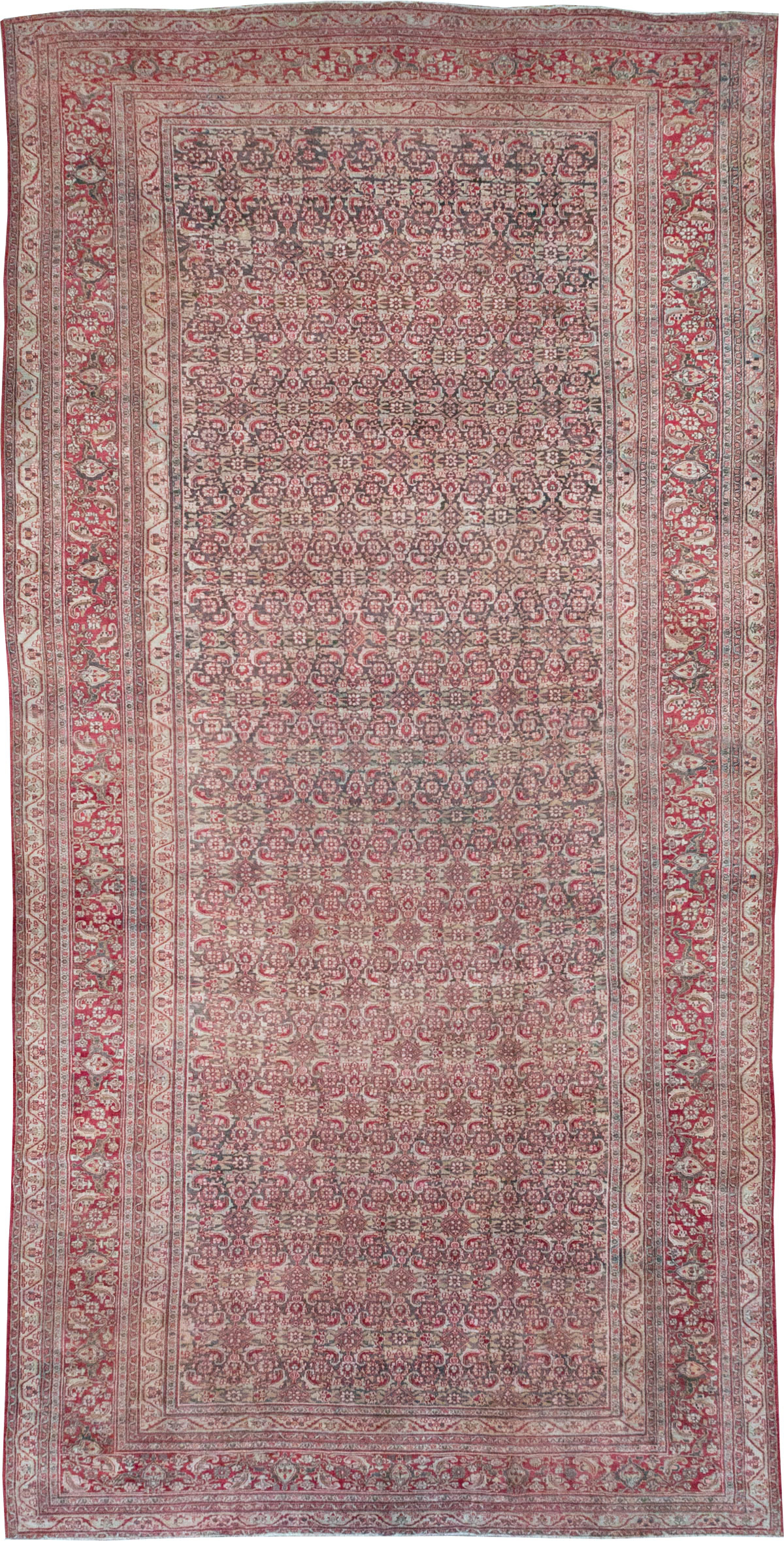 Antique Persian Mashad Long and Narrow Gallery Carpet, No.23767 - Galerie Shabab