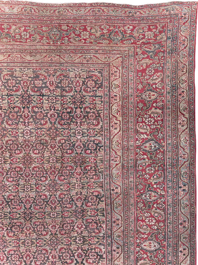 Antique Persian Mashad Long and Narrow Gallery Carpet, No.23767 - Galerie Shabab