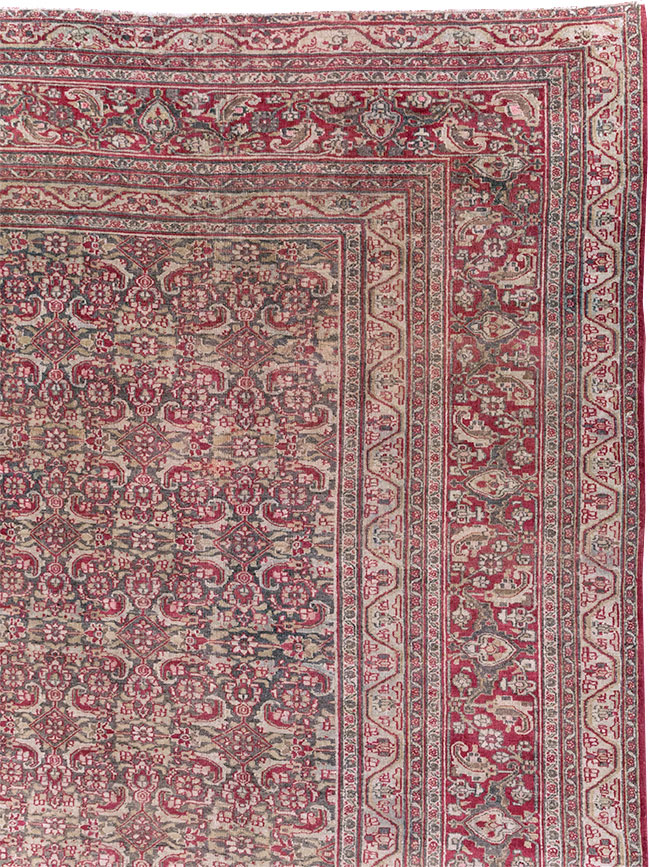Antique Persian Mashad Long and Narrow Gallery Carpet, No.23767 - Galerie Shabab