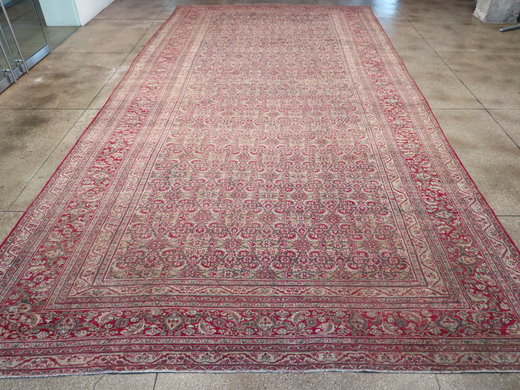 Antique Persian Mashad Long and Narrow Gallery Carpet, No.23767 - Galerie Shabab