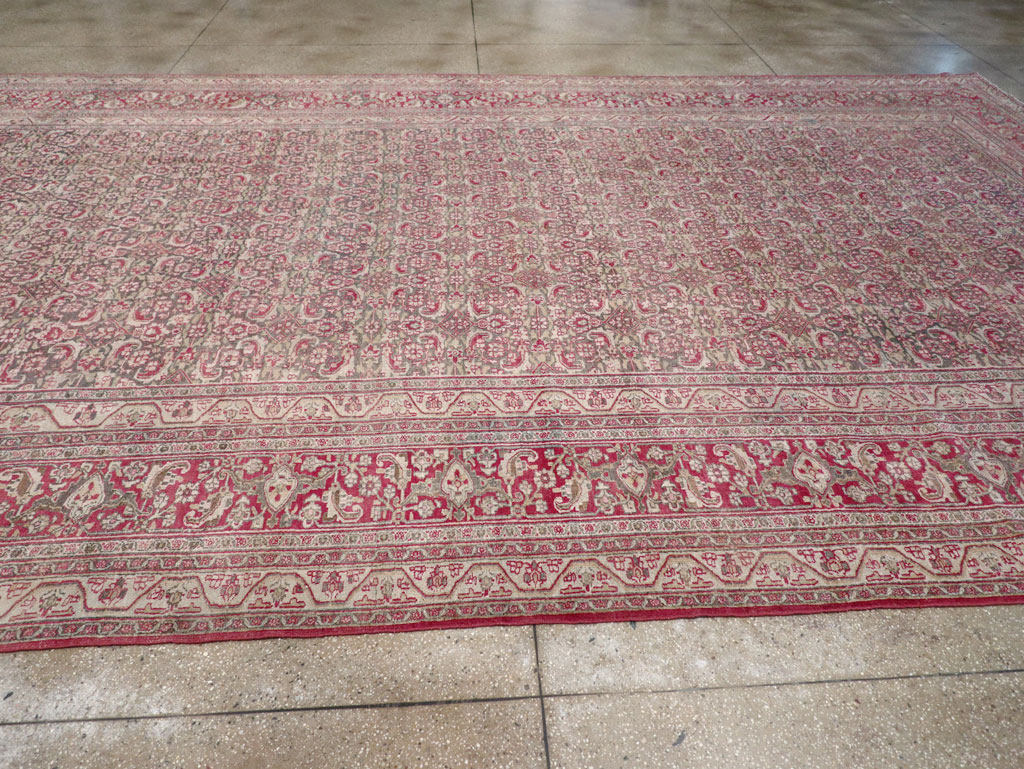 Antique Persian Mashad Long and Narrow Gallery Carpet, No.23767 - Galerie Shabab