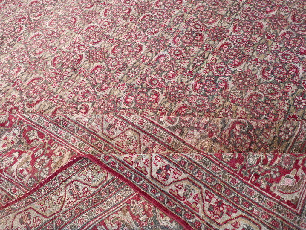 Antique Persian Mashad Long and Narrow Gallery Carpet, No.23767 - Galerie Shabab