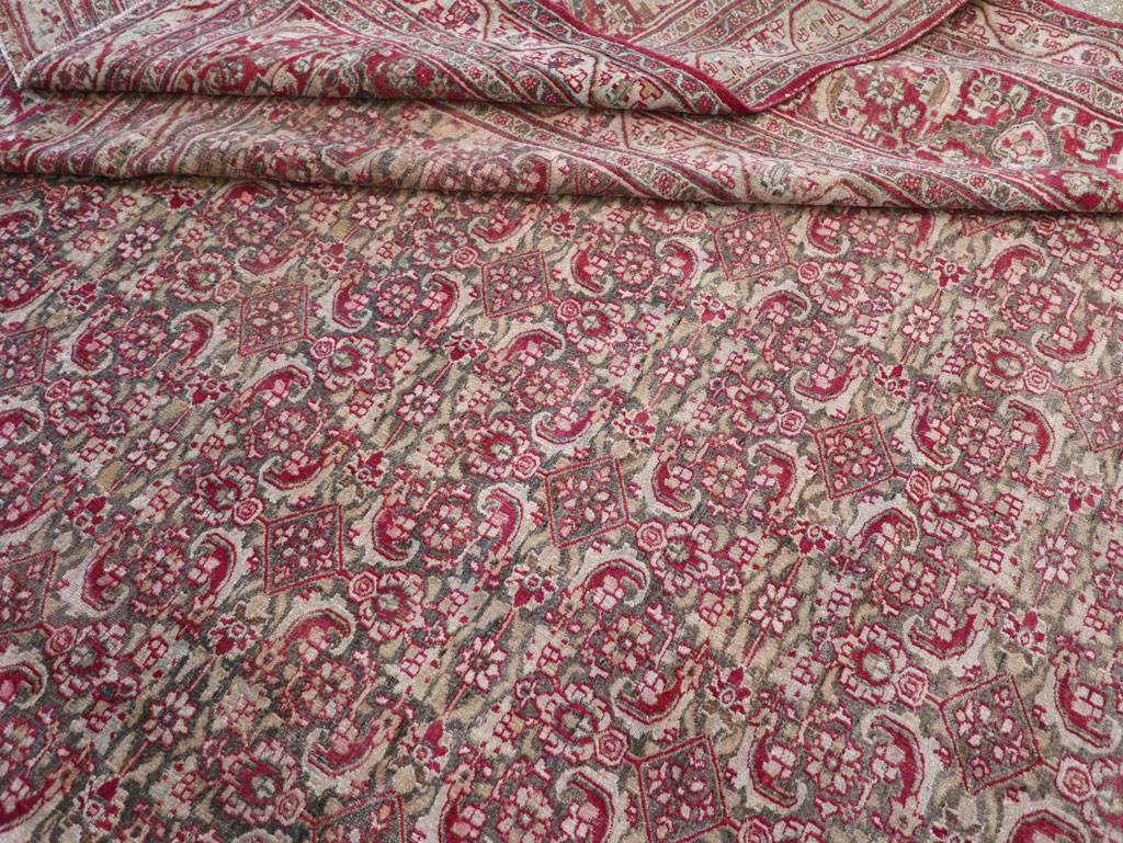 Antique Persian Mashad Long and Narrow Gallery Carpet, No.23767 - Galerie Shabab