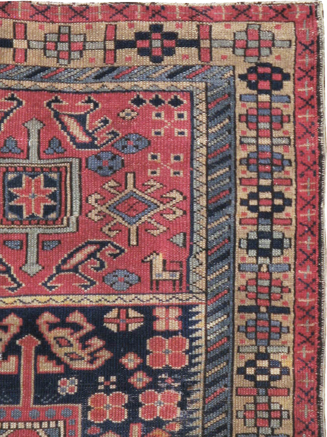Vintage Turkish Anatolian Distressed Rug, No.23788 - Galerie Shabab