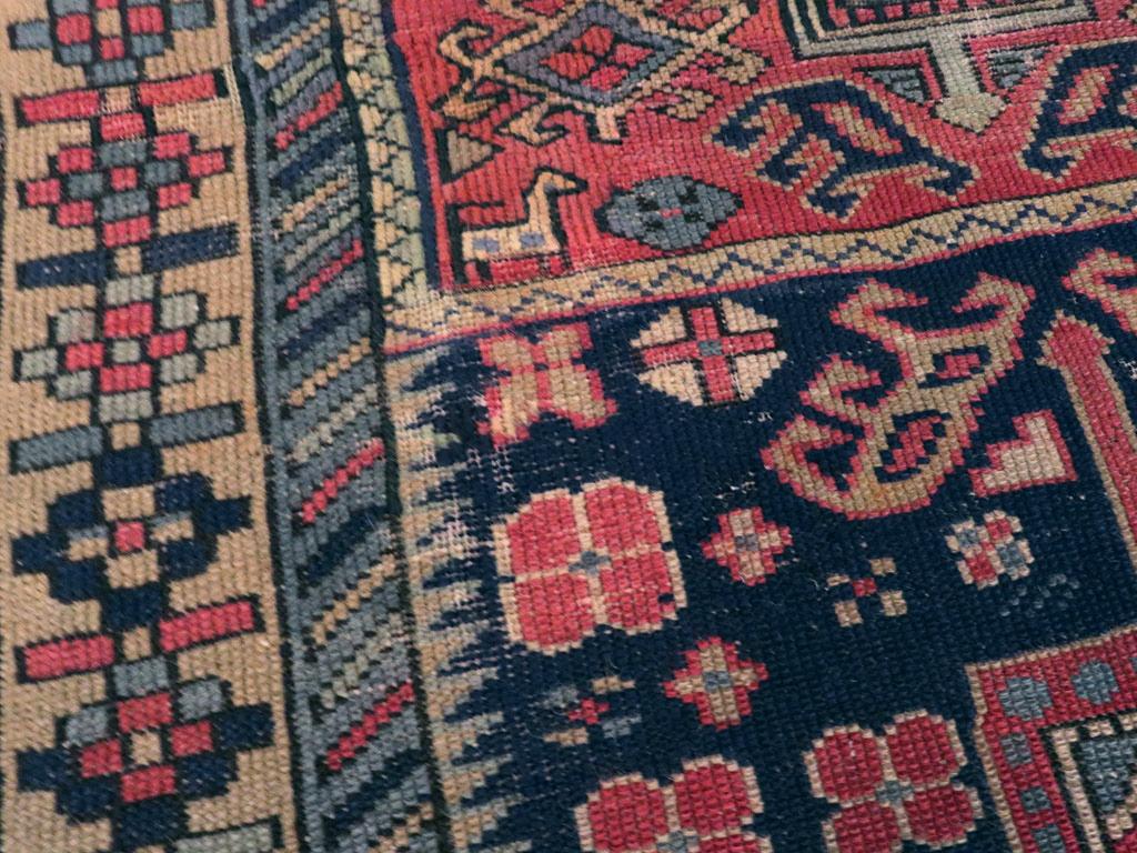Vintage Turkish Anatolian Distressed Rug, No.23788 - Galerie Shabab