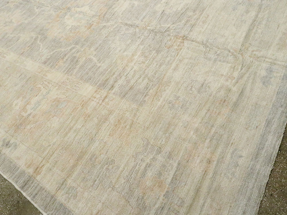 Vintage Turkish Oushak Carpet, No.23802 - Galerie Shabab