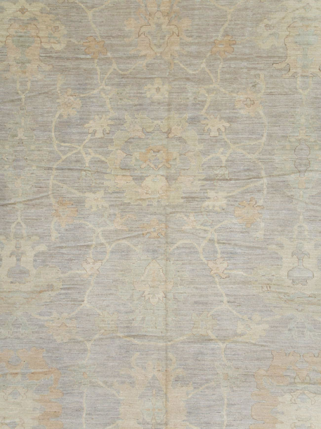 Vintage Turkish Oushak Carpet, No.23802 - Galerie Shabab