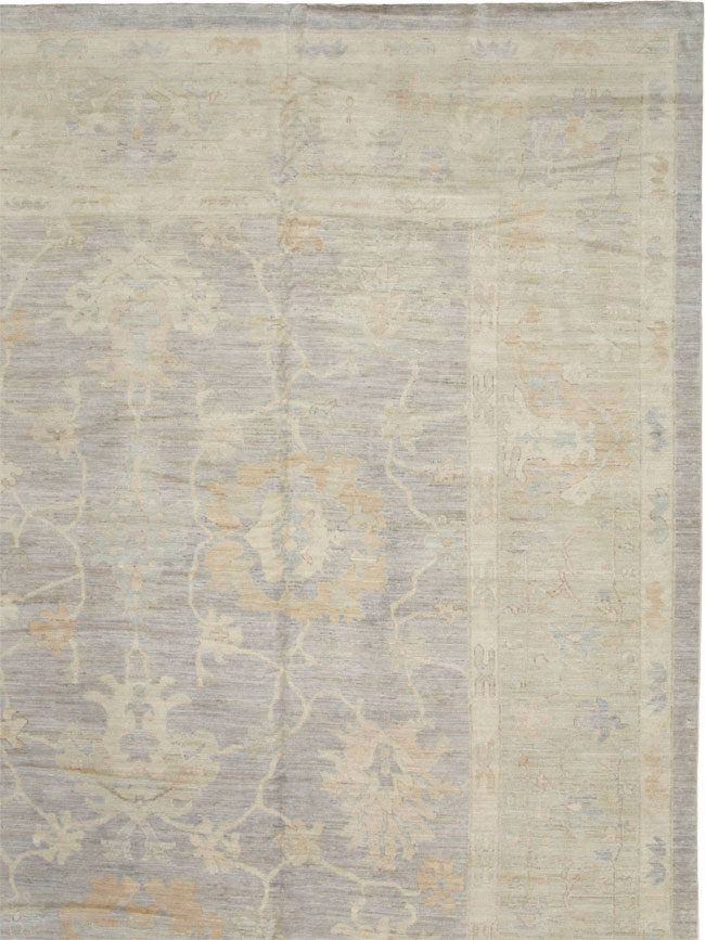 Vintage Turkish Oushak Carpet, No.23802 - Galerie Shabab