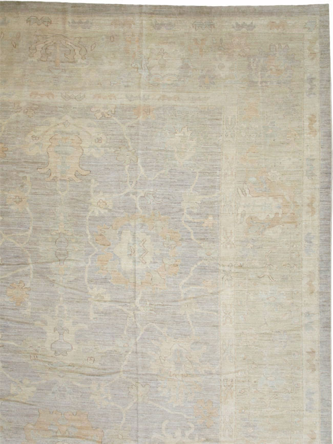 Vintage Turkish Oushak Carpet, No.23802 - Galerie Shabab