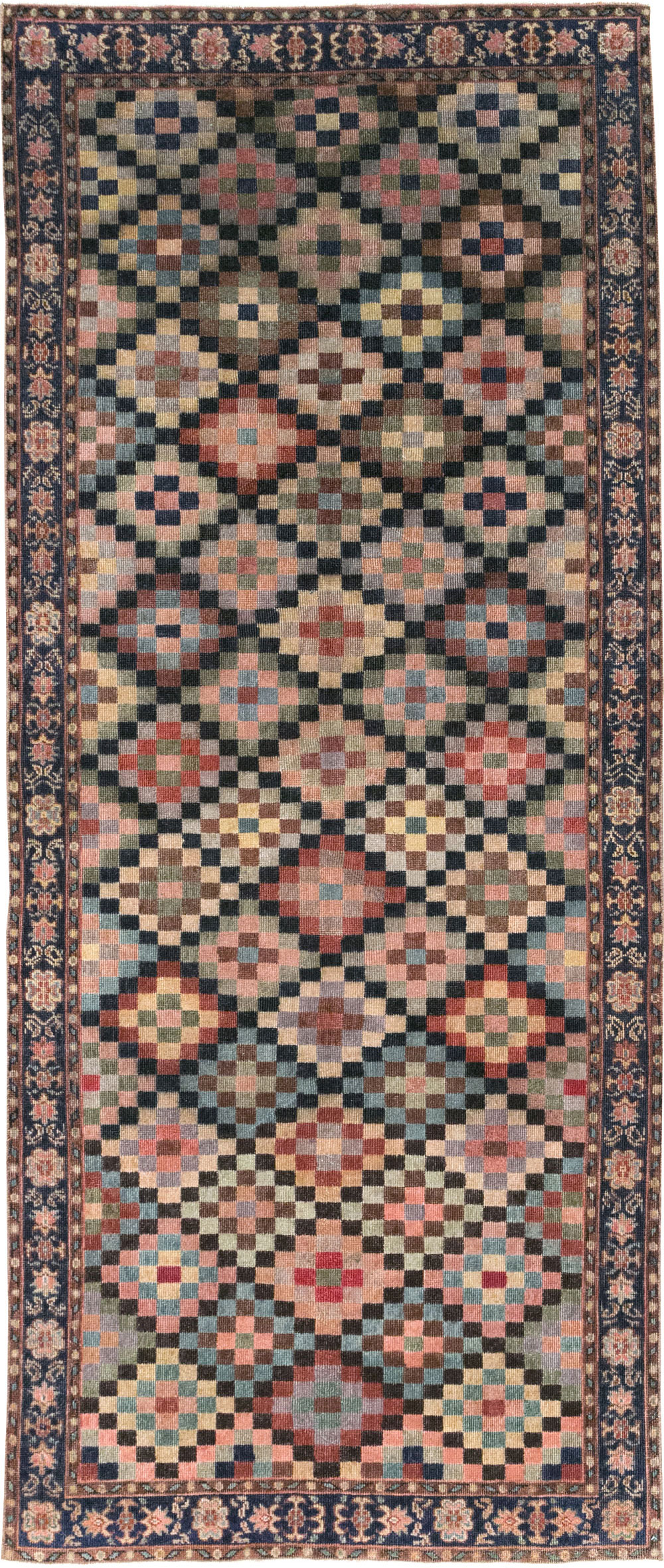 Vintage Turkish Anatolian Wide Gallery Runner, No.23826 - Galerie Shabab