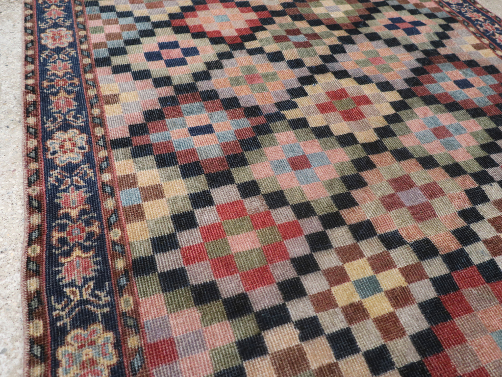 Vintage Turkish Anatolian Wide Gallery Runner, No.23826 - Galerie Shabab