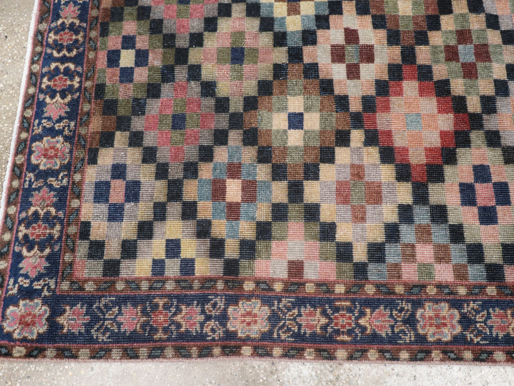 Vintage Turkish Anatolian Wide Gallery Runner, No.23826 - Galerie Shabab