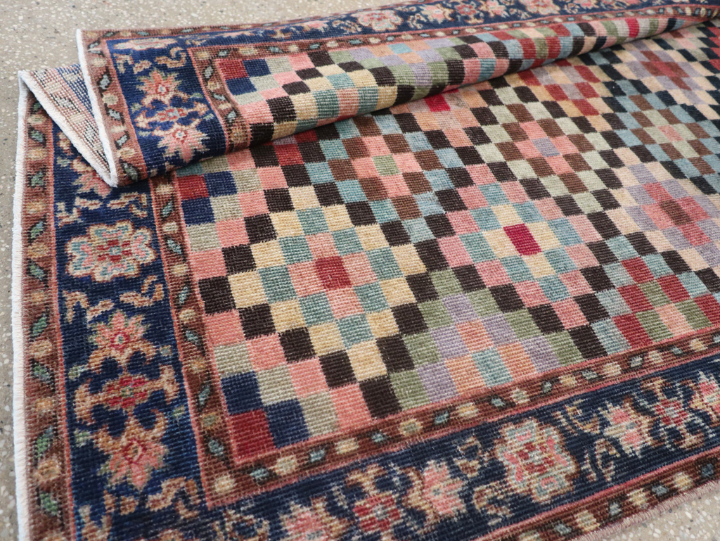 Vintage Turkish Anatolian Wide Gallery Runner, No.23826 - Galerie Shabab
