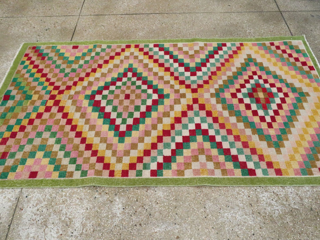 Vintage Anatolian Deco Rug, No.23829 - Galerie Shabab