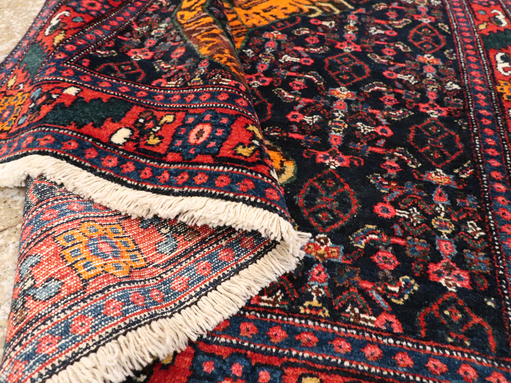 Vintage Persian Senneh Pictorial Rug, No.23836 - Galerie Shabab