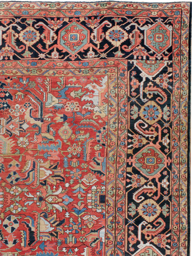 Antique Persian Heriz Carpet, No.23840 - Galerie Shabab