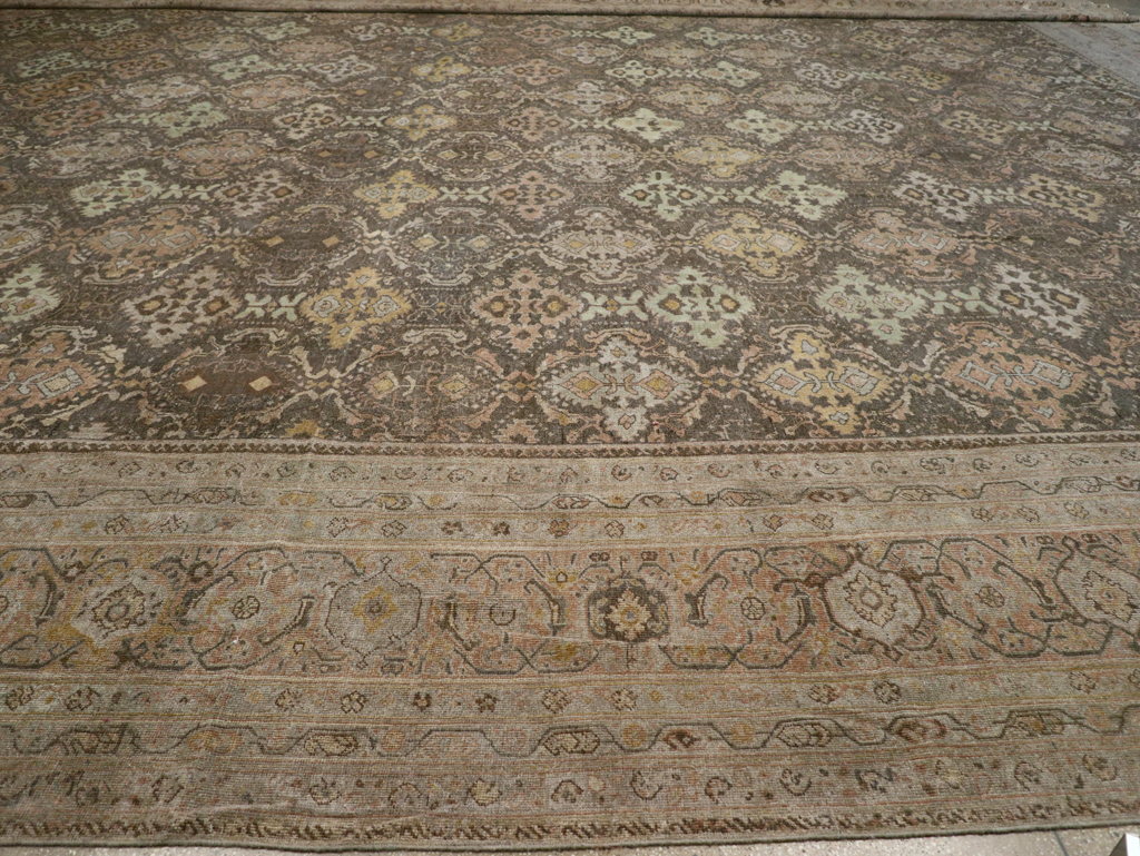 Antique Persian Mahal Oversize Carpet, No.23845 - Galerie Shabab