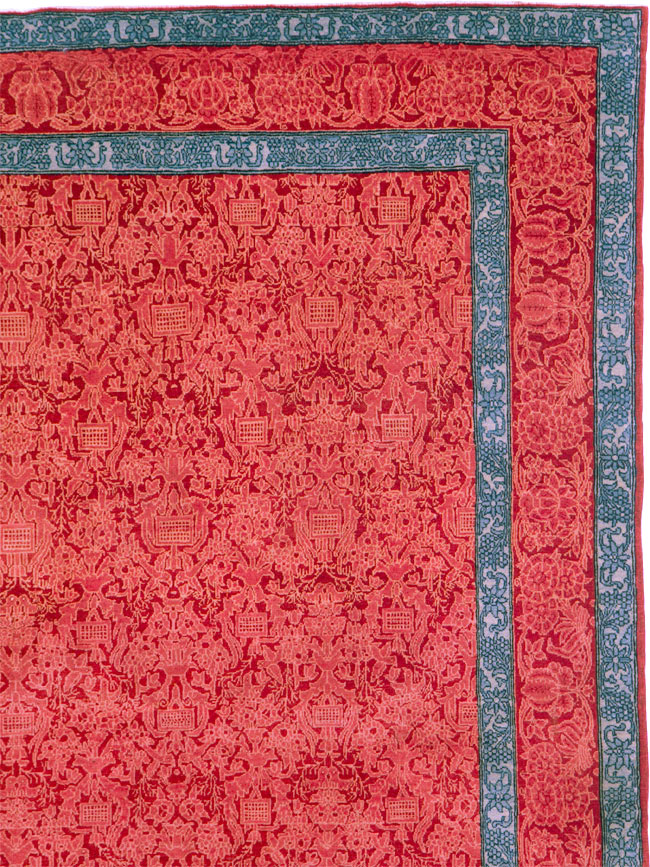 Vintage Persian Kashan Deco Carpet, No.23851 - Galerie Shabab