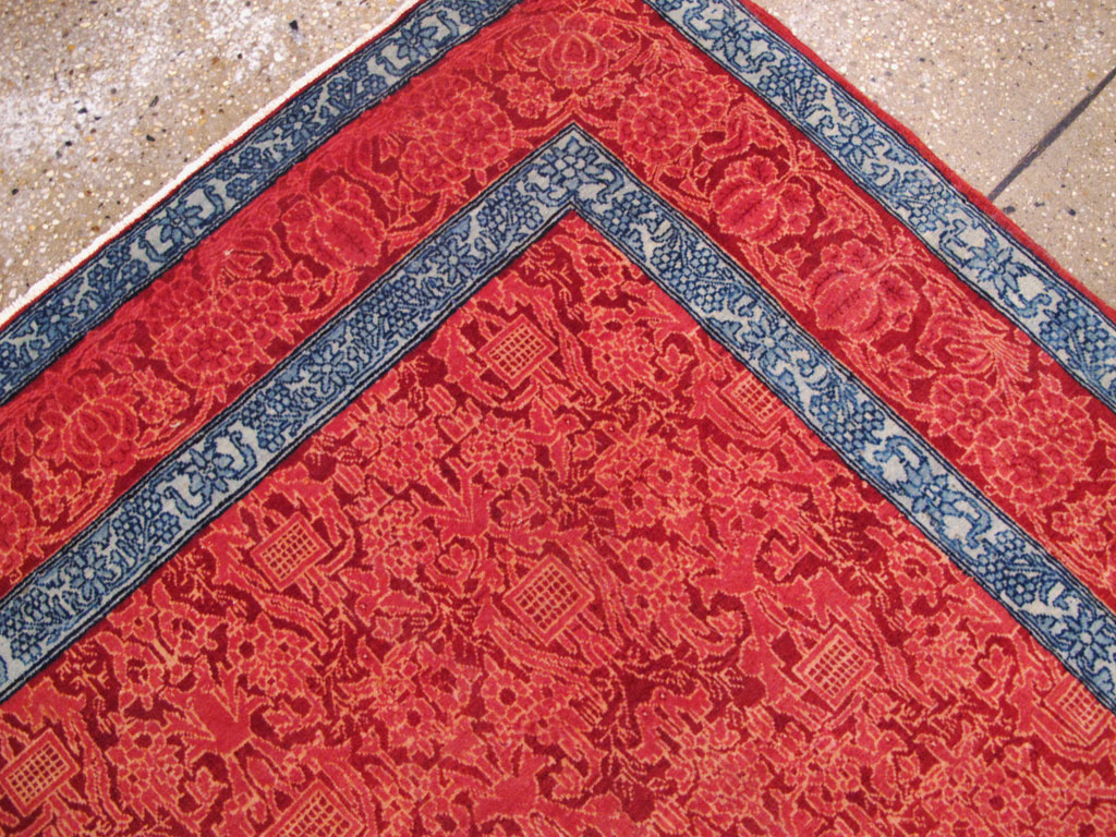 Vintage Persian Kashan Deco Carpet, No.23851 - Galerie Shabab